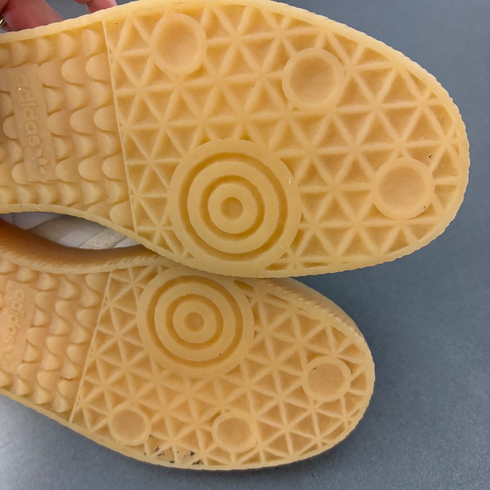 Adidas Originals Sambae Leather Womens 8.5 Sneakers 'Off White Green' IF7162 - Picture 12 of 13